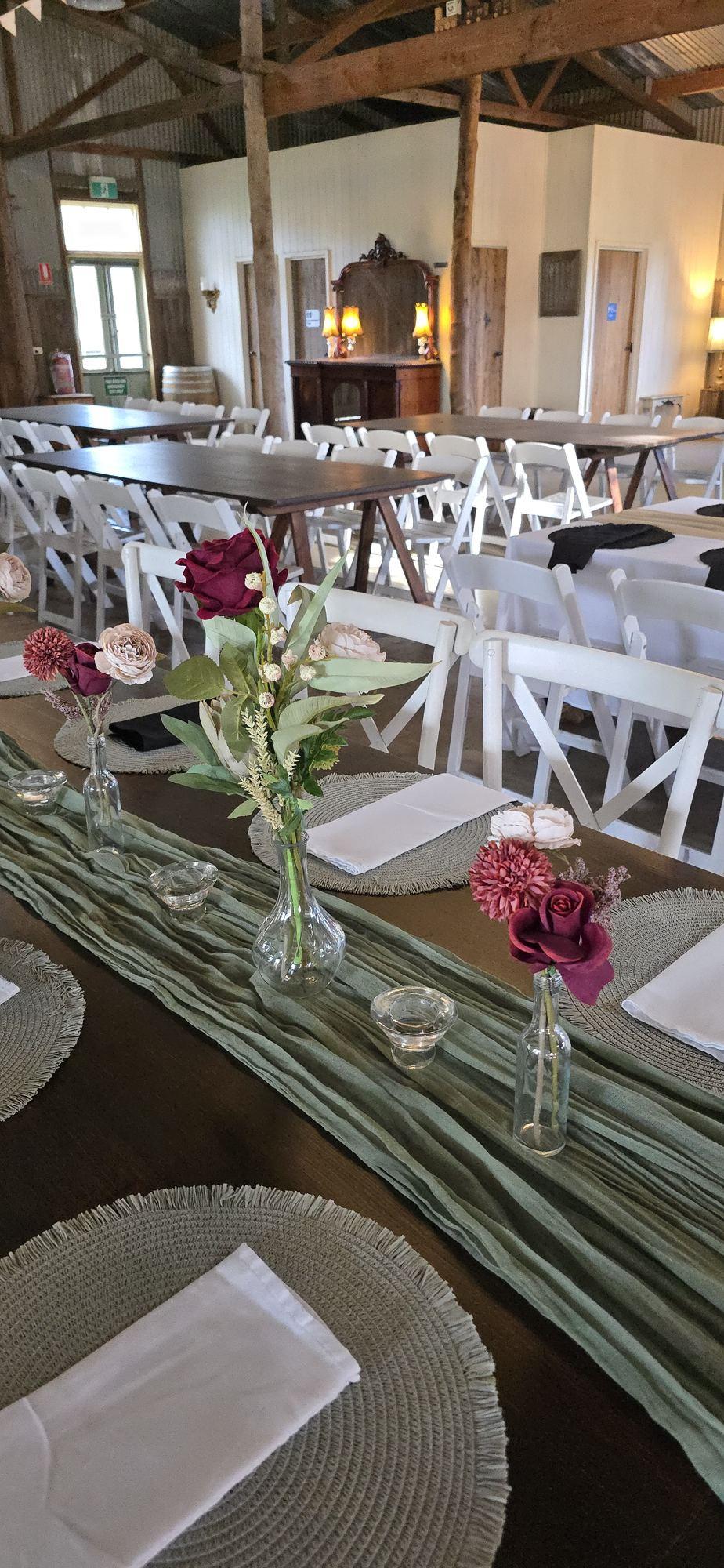Styled table setting with fresh florals